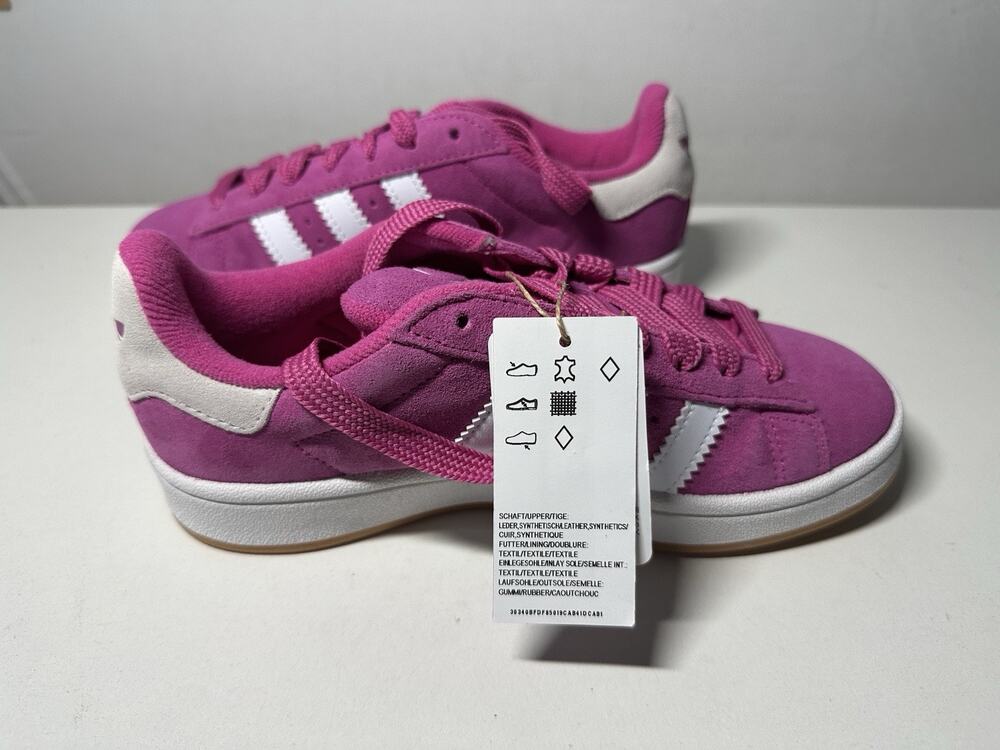 adidas Men's Campus 00 Big Kid Sneakers Semi Lucid Fuchsia/Footwear Sz 5.5